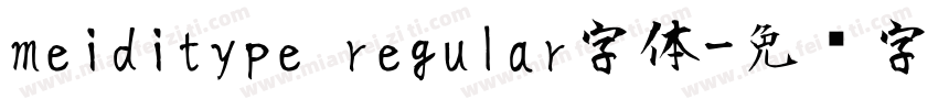 meiditype regular字体字体转换